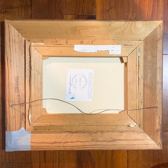 Signed Still Life Oil Painting Of A Vase, A Glass Of Wine, Grapes and Cherries - Picture 5 of 10